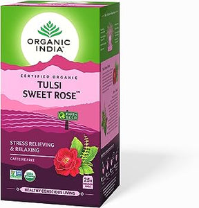 Organic India Organic Tulsi Sweet Rose (25 Tea Bags)