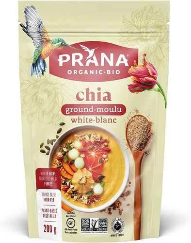Prana Organic Ground White Chia (200g)