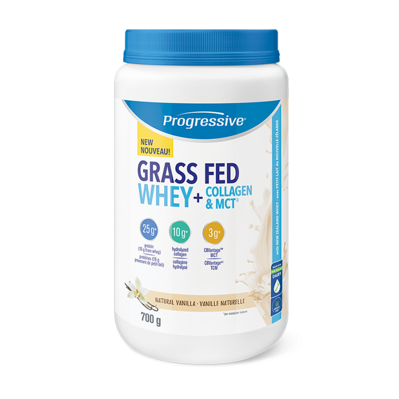 Progressive Grass-Fed Whey + Collagen & MCT Natural Vanilla (700g)