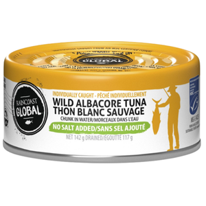 Raincoast Global (Individually Caught) Wild Albacore Tuna No Salt (117g)