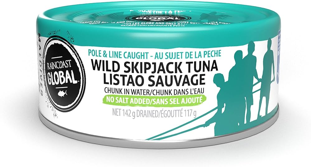Raincoast Global (Pole & Line Caught) Wild Skipjack Tuna - No Salt Added (142g)
