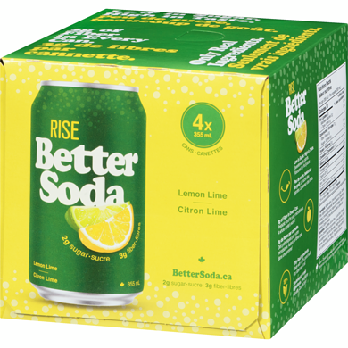 Rise Better Soda - Lemon Lime (4x355ml)