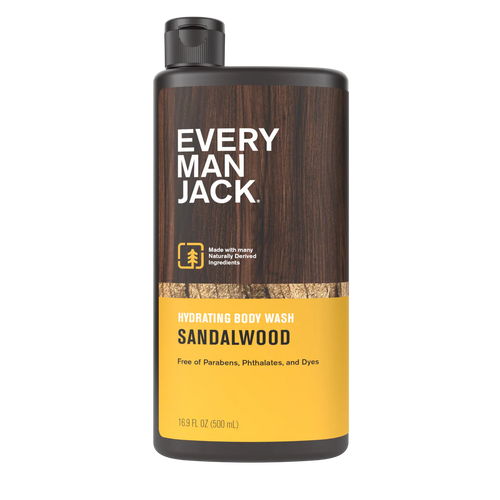 Every Man Jack Hydrating Body Wash, Sandalwood, 500ml
