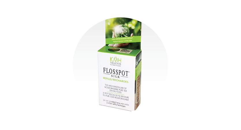KMH Flosspot Dental Silk, 1 mini mason jar