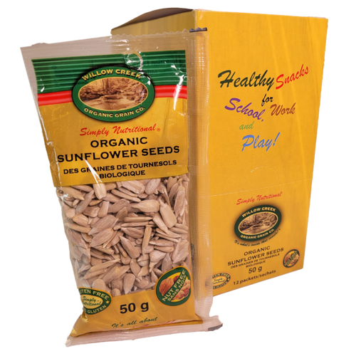 Willow Creek Roasted & Salted Organic Sunflower Seeds, 50g snack size