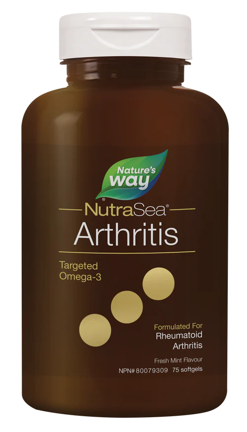 Nature's Way NutraSea Arthritis, Targeted Omega 3, 75 softgels, mint