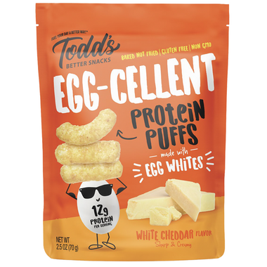 Todd's Egg-cellent Protein Puffs White Cheddar (33g)