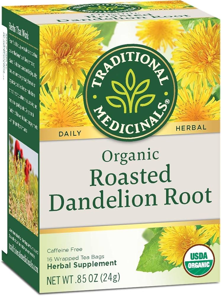 Traditional Medicinals Organic Roasted Dandelion Root Tea (24 Tea Bags)