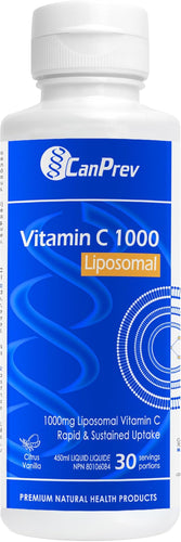 CanPrev Liposomal Vitamin C 1000 liquid, 30 servings, citrus vanilla