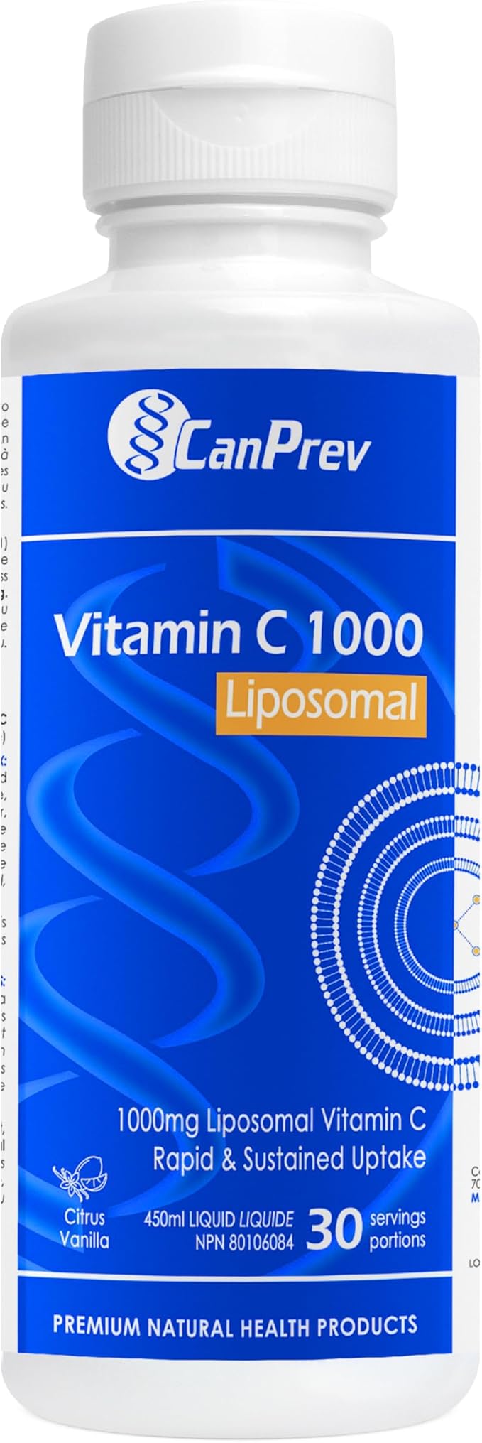 CanPrev Liposomal Vitamin C 1000 liquid, 30 servings, citrus vanilla