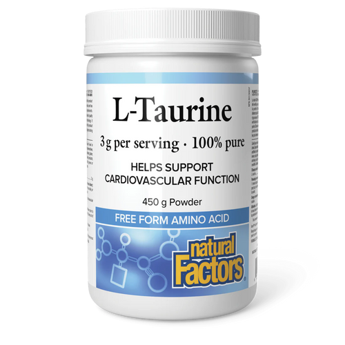 Natural Factors L-Taurine 3000mg, 450g powder