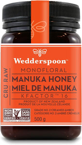 Wedderspoon Raw Monofloral Manuka Honey - KFactor 16 (500g)