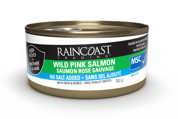 Raincoast Wild Pink Salmon, 160g (salt free)