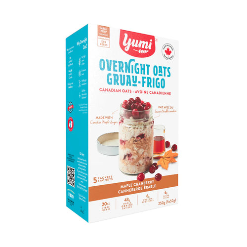 Yumi Organic Overnight Oats Maple Cranberry (5 Packets)