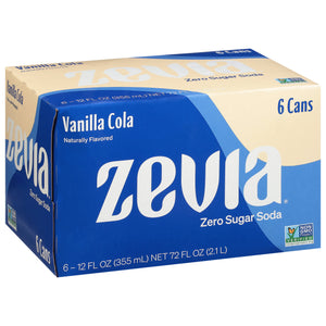 Zevia Soda Vanilla Cola (6 pack)