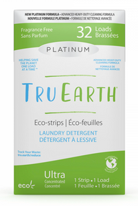 Tru Earth Laundry Detergent Eco-Strips Fragrance Free PLATINUM PACK (32 Loads)