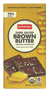 Alter Eco Dark Salted Brown Butter Chocolate Bar 80g