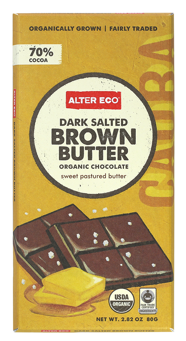 Alter Eco Dark Salted Brown Butter Chocolate Bar 80g