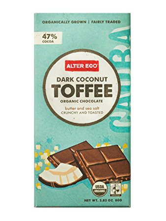 Alter Eco Dark Coconut Toffee Chocolate Bar 80g
