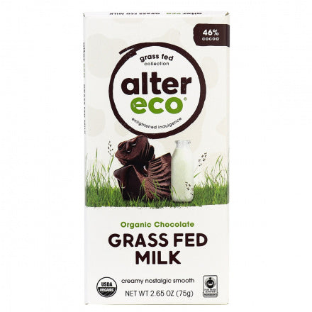 Alter Eco Organic Grass Fed Milk Chocolate Bar 75g