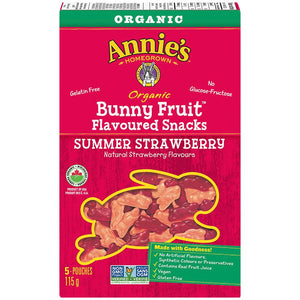 Annie's Homegrown Summer Strawberry Bunny Fruit Snacks 115g