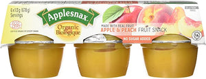 Applesnax Organic Apple & Peach Sauce Cups 6/pack (678g)