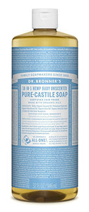 Dr. Bronner's Unscented Baby Mild Soap 946ml