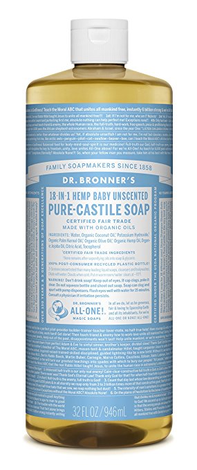 Dr. Bronner's Unscented Baby Mild Soap 946ml