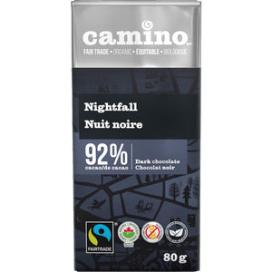 Camino Nightfall 92% Dark Chocolate Bar (80g)