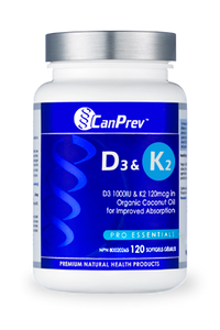 CanPrev Vitamin D3 & K2 (120 Soft Gels)