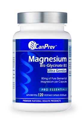 CanPrev Magnesium Bis-Glycinate 80mg (120 Veg Caps)