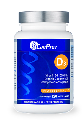 CanPrev Vitamin D3 1000IU (120 Soft Gels)