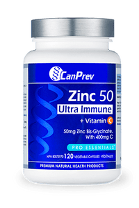 CanPrev Zinc 50 Ultra Immune + Vitamin C (120 vcaps)