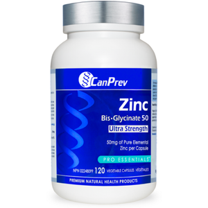 CanPrev Zinc Bis-Glycinate 50 Ultra Strength (120 vcaps)