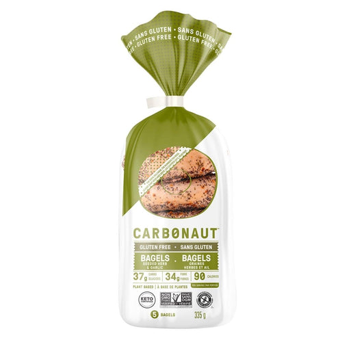 Carbonaut Keto Gluten Free Seeded Herb & Garlic Bagels (5 Pack)