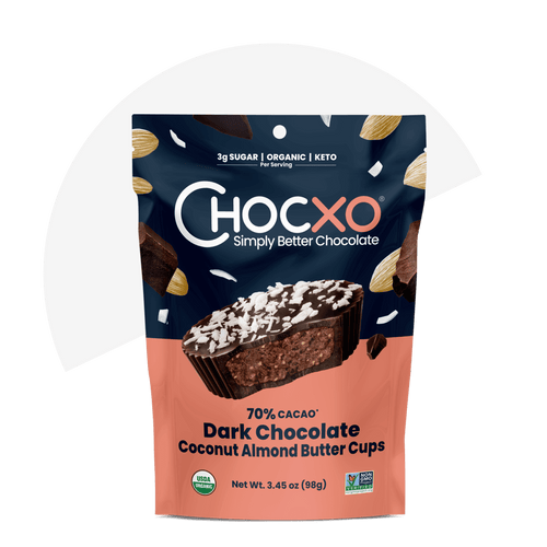 ChocXO Keto Dark Chocolate Coconut Almond Butter Cups (98g)