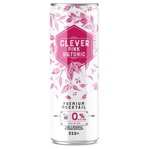 Clever Premium Mocktail Pink G & Tonic (355ml)