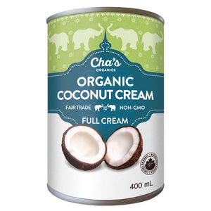 Cha's Organic Full Fat Coconut Cream 400ml