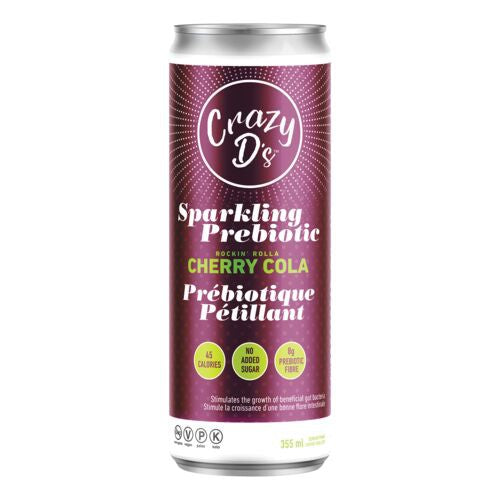 Crazy D's Sparkling Prebiotic Cherry Cola Drink (355ml)