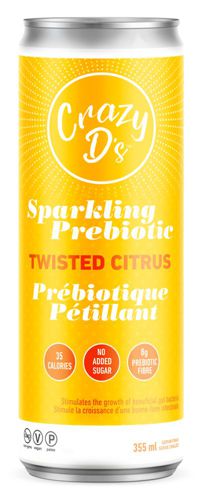 Crazy D's Sparkling Prebiotic Twisted Citrus Drink (355ml)