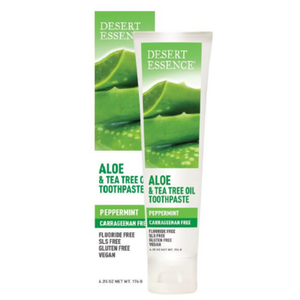 Desert Essence Aloe & Tea Tree Oil Toothpaste Peppermint (176g)