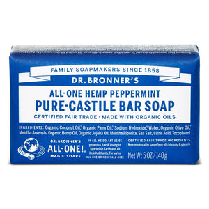 Dr. Bronner's Pure Castile Bar Soap Peppermint 140g