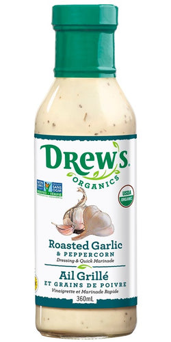 Drew's Organics Roasted Garlic & Peppercorn Dressing (360ml)