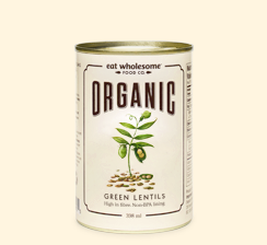 Eat Wholesome Food Co. Organic Green Lentils 398ml