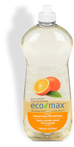 EcoMax Natural Orange Ultra Dish Washing Soap (740ml)