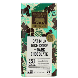 Endangered Species Oat Milk Rice Crisp Dark Chocolate Bar (85g)