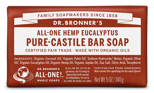 Dr. Bronner's Pure Castile Bar Soap Eucalyptus 140g