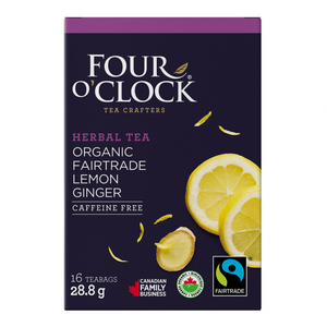 Four O'Clock Herbal Tea Lemon Ginger (16 Tea Bags)