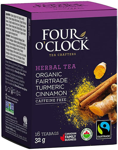 Four O'Clock Herbal Tea Turmeric Cinnamon (16 Tea Bags)