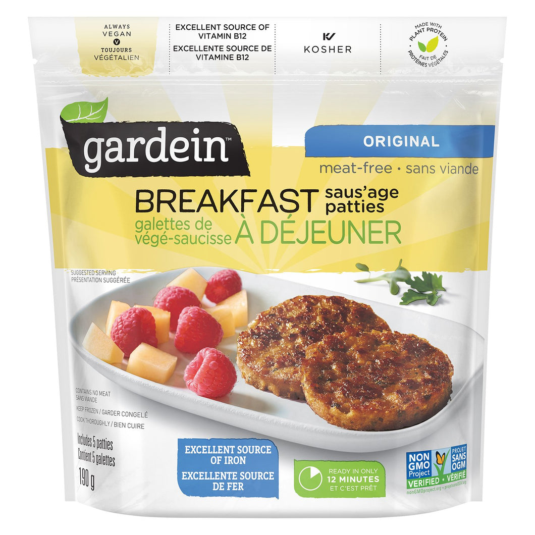 Gardein Vegan Original Breakfast Saus'age Patties (190g)